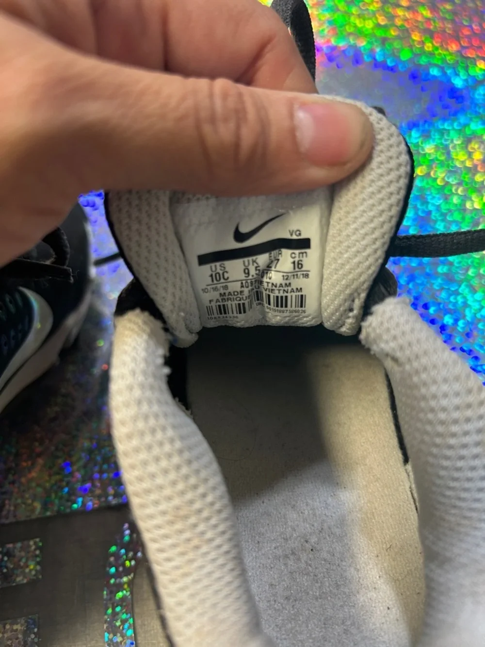 Nike Kids Black and White Athletic Sneakers